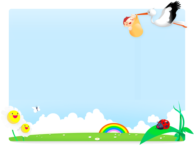 Mod�le faire part Cigogne sur fond ciel