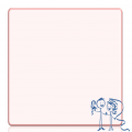 Modèle faire part divers Couple dessiné sur rose