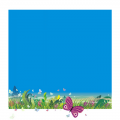 Modèle faire part naissancePapillon sur fond bleu