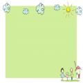 Modèle faire part divers Famille en dessin vert